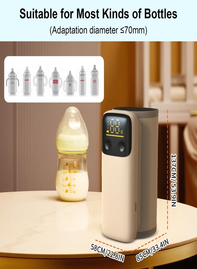 SEPSUMMER Portable Bottle Warmer for Travel - Baby Bottle Warmers with LED Display and Flashlight, Bottle Warmers with 6-Temp Control, Bottle Warmer On The Go, Fast Night Feeding Milk Warmers for Newborn - Image 5